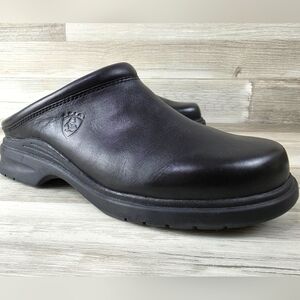 Ariat Black Leather Slip On Clogs Womens 6B #95010 NWOT
